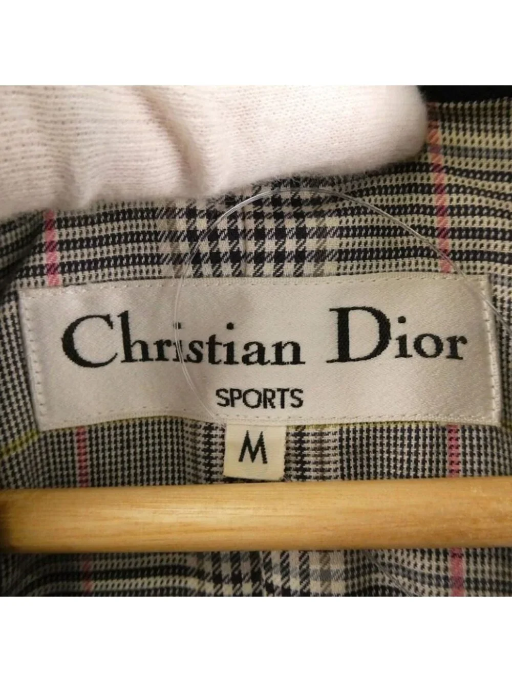 Dior Sports Jacket M Wool Walnut Button Check Lining